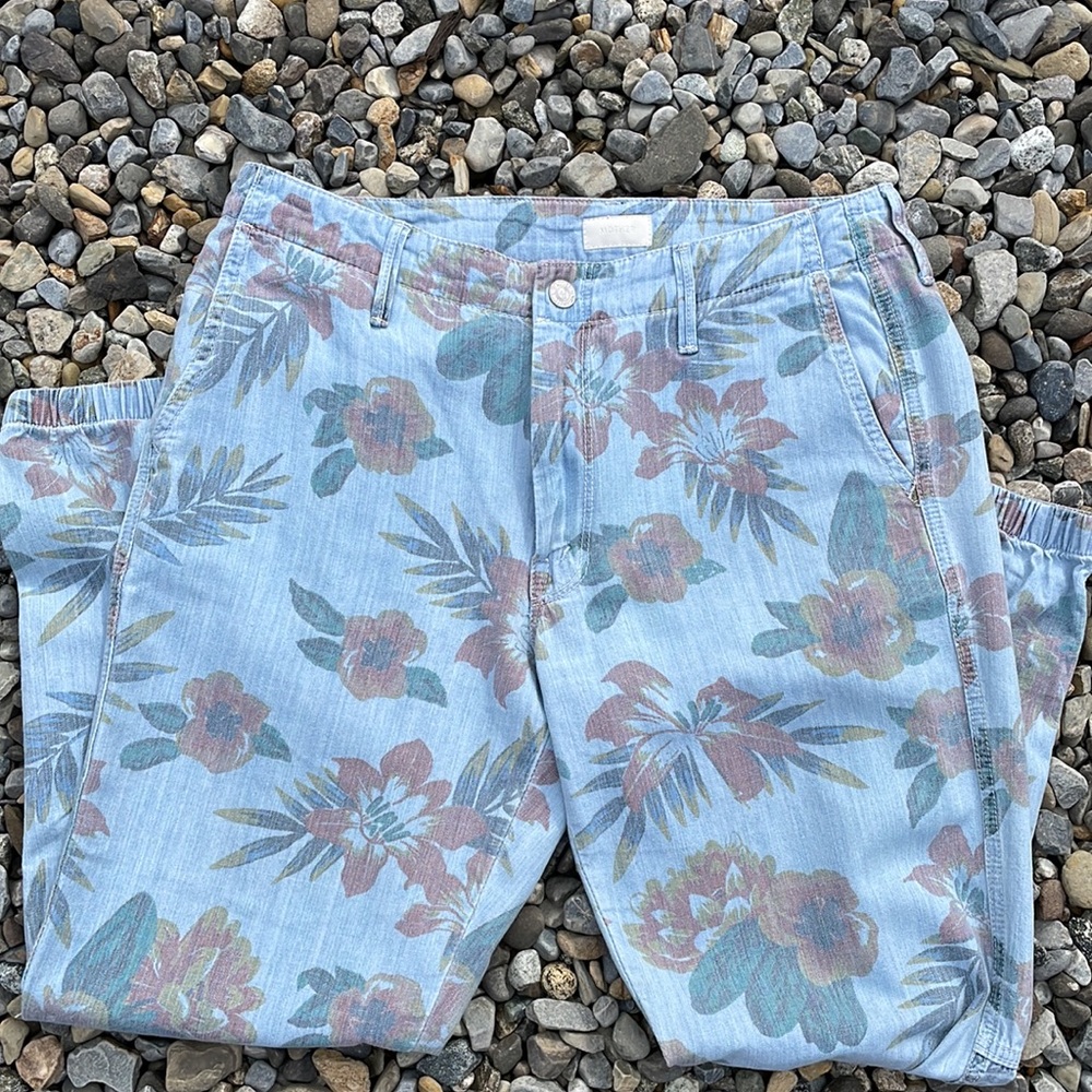 MOTHER Floral Jogger Style Blue and Pink - Picture 7 of 13
